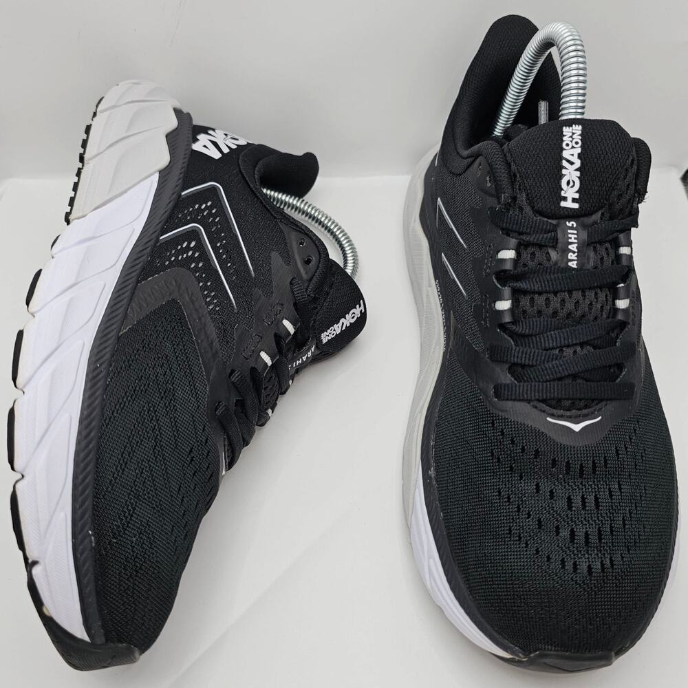 Hoka One One Arahi 5 Wide Black White Womens 7 D UK 5.5 Running Shoes - Picture 2 of 10